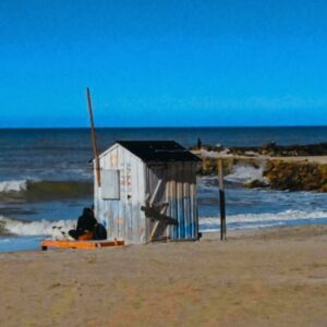"Olas en el atardecer de la playa en Santa Clara del Mar"